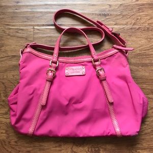 Kate Spade canvas handbag with leather trim